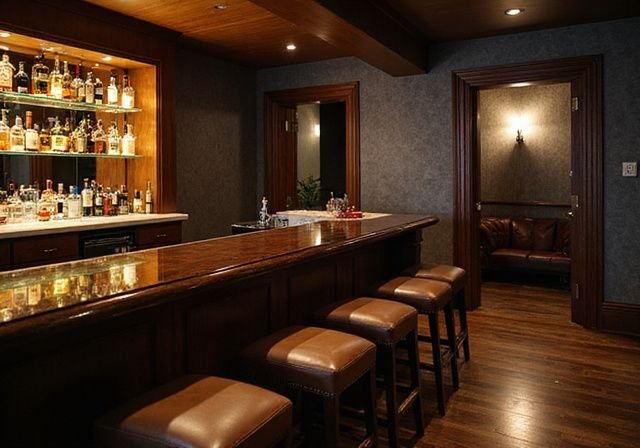 Een stijlvolle lounge in een moderne swingersclub met privéruimtes