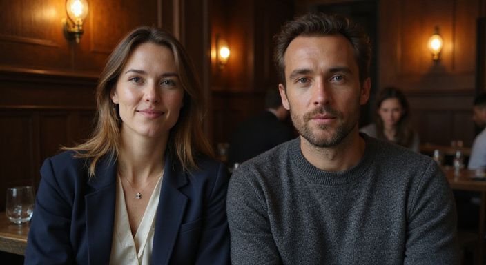 Een vrouw en man zitten ontspannen in een chique lounge en willen erotisch contact Overijssel.