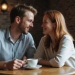 Erotisch contact Utrecht: Vind jouw spannende avontuur vandaag nog! Een man en vrouw delen een gezellige conversatie in een café