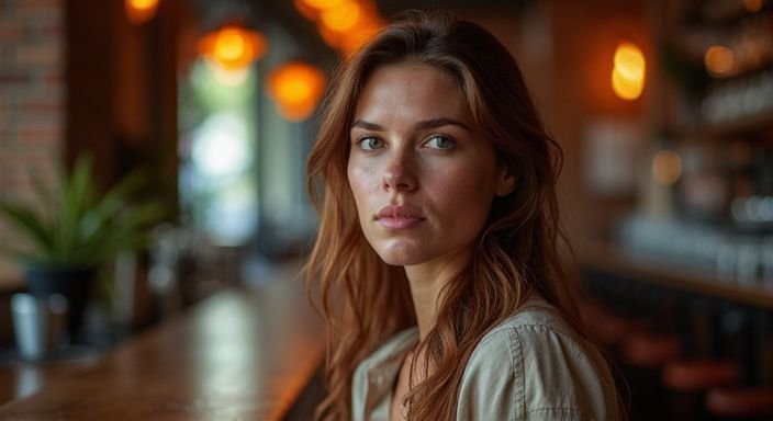 Een vrouw in haar mid