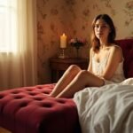 Erotisch contact in Groningen: verken de erotische mogelijkheden in de stad Een gezellige vintage kamer met een chaise longue en bloemenbehang