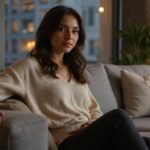 Erotisch contact Zoetermeer: Vind snel jouw spannende date in de buurt Een vrouw in een comfortabele sweater zit ontspannen op de bank