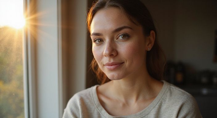 Een ontspannen persoon met natuurlijke uitstraling in casual kleding. Een ontspannen persoon met natuurlijke uitstraling in casual kleding.